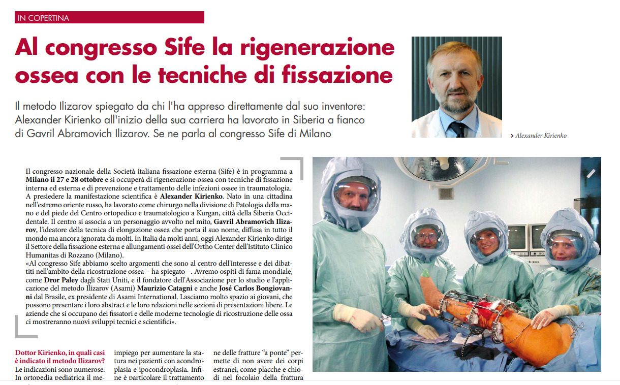 L’osteosintesi esterna di ilizarov: indicazioni cliniche e prospettive