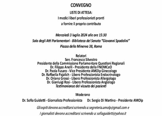Liste di attesa i medici liberi professionisti pronti a fornire il proprio contributo